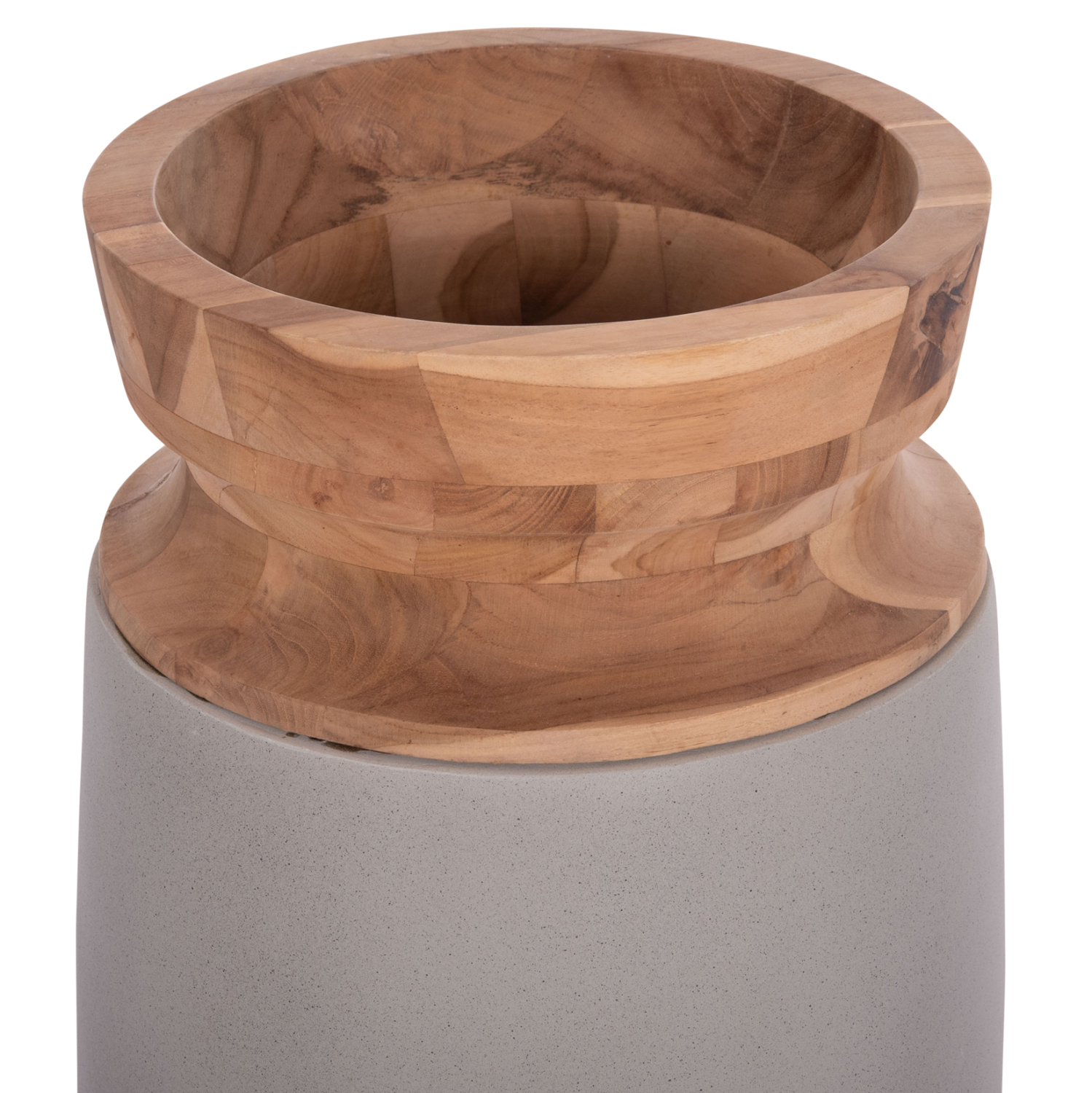 ΔΙΑΚΟΣΜΗΤΙΚΟ ΒΑΖΟ ΔΑΠΕΔΟΥ LINTER HM4662.03S FIBER CEMENT ΓΚΡΙ--ΞΥΛΟ ΤΕΑΚ Φ34x60Υεκ.