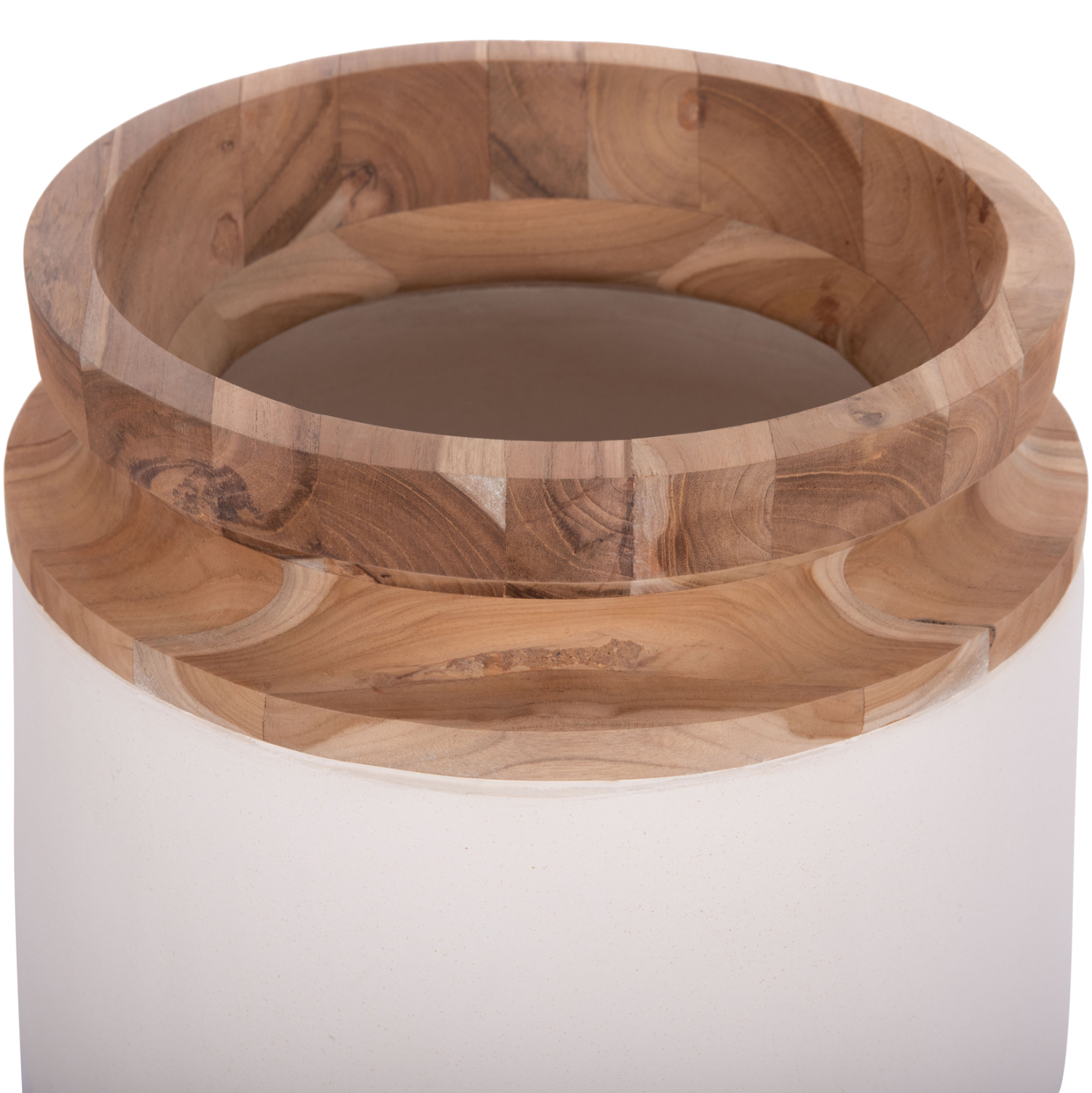 ΔΙΑΚΟΣΜΗΤΙΚΟ ΒΑΖΟ ΔΑΠΕΔΟΥ LINTER HM4662.02L FIBER CEMENT ΛΕΥΚΟ--ΞΥΛΟ ΤΕΑΚ Φ41x47Υεκ.