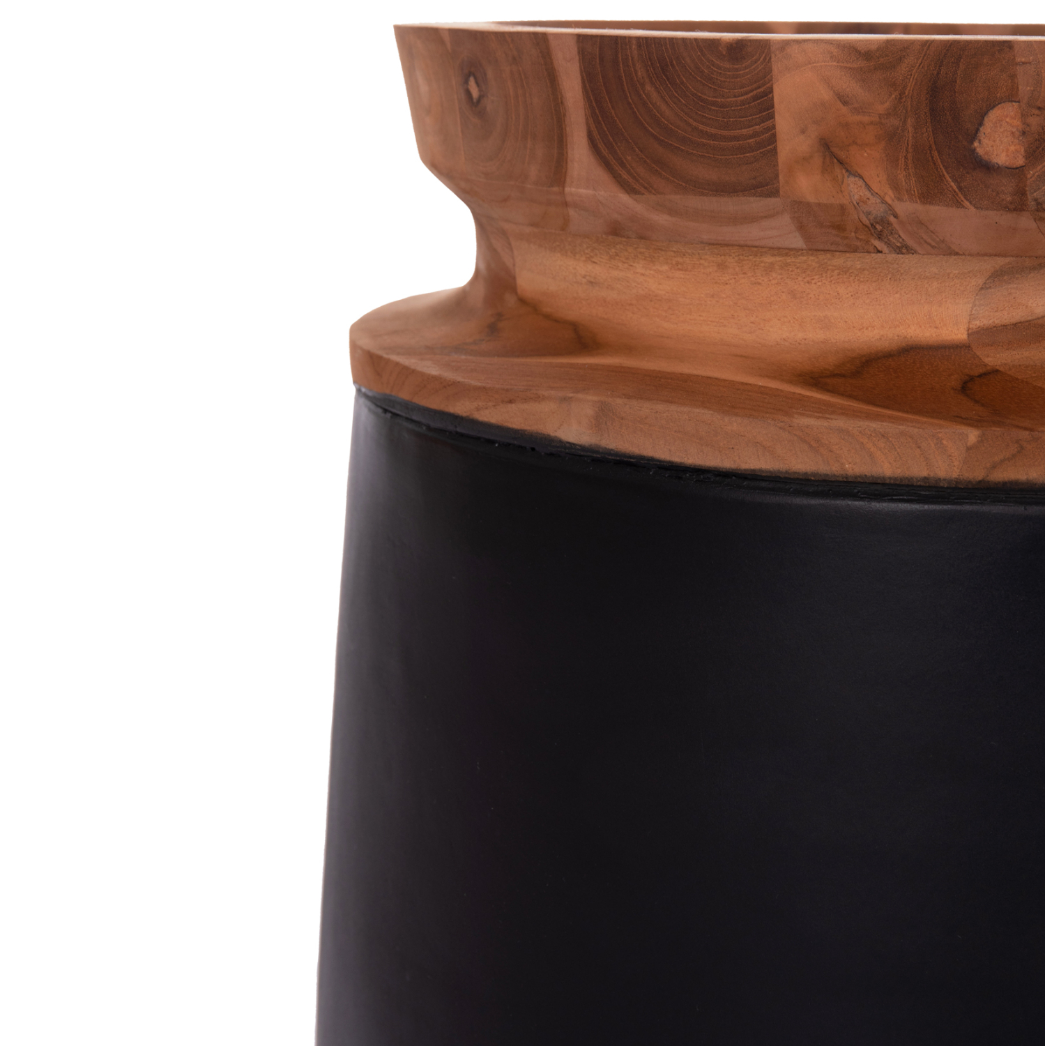 ΔΙΑΚΟΣΜΗΤΙΚΟ ΒΑΖΟ ΔΑΠΕΔΟΥ LINTER HM4662.01L FIBER CEMENT ΜΑΥΡΟ--ΞΥΛΟ ΤΕΑΚ Φ41x47Υεκ.