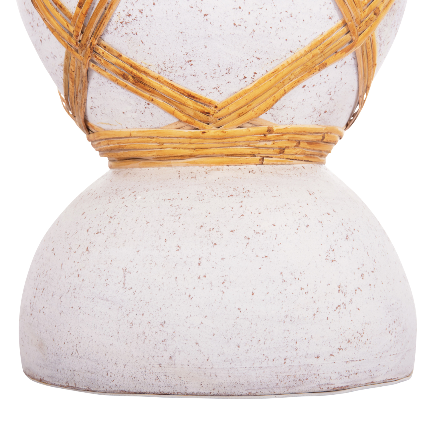 ΔΙΑΚΟΣΜΗΤΙΚΟ ΒΑΖΟ ΔΑΠΕΔΟΥ MAYNARD HM4672.02S TERRACOTTA ΛΕΥΚΟ--RATTAN Φ27.5x50Υεκ