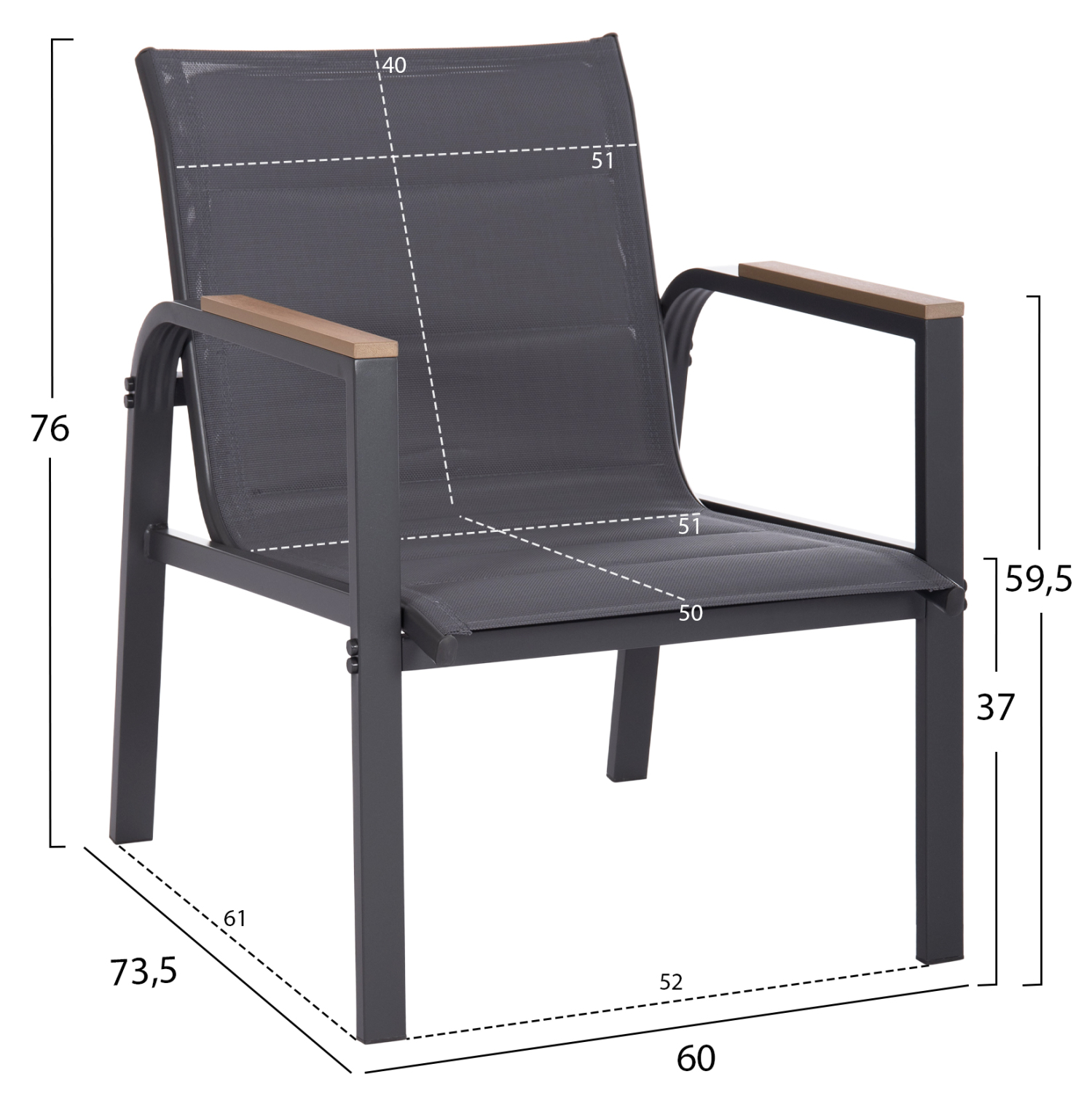 ΣΕΤ ΣΑΛΟΝΙ ΕΞ.ΧΩΡΟΥ 4ΤΜΧ JULIETTE HM6280.03 ΓΚΡΙ ΑΛΟΥΜΙΝΙΟ-TEXTILENE--TEMPERED GLASS