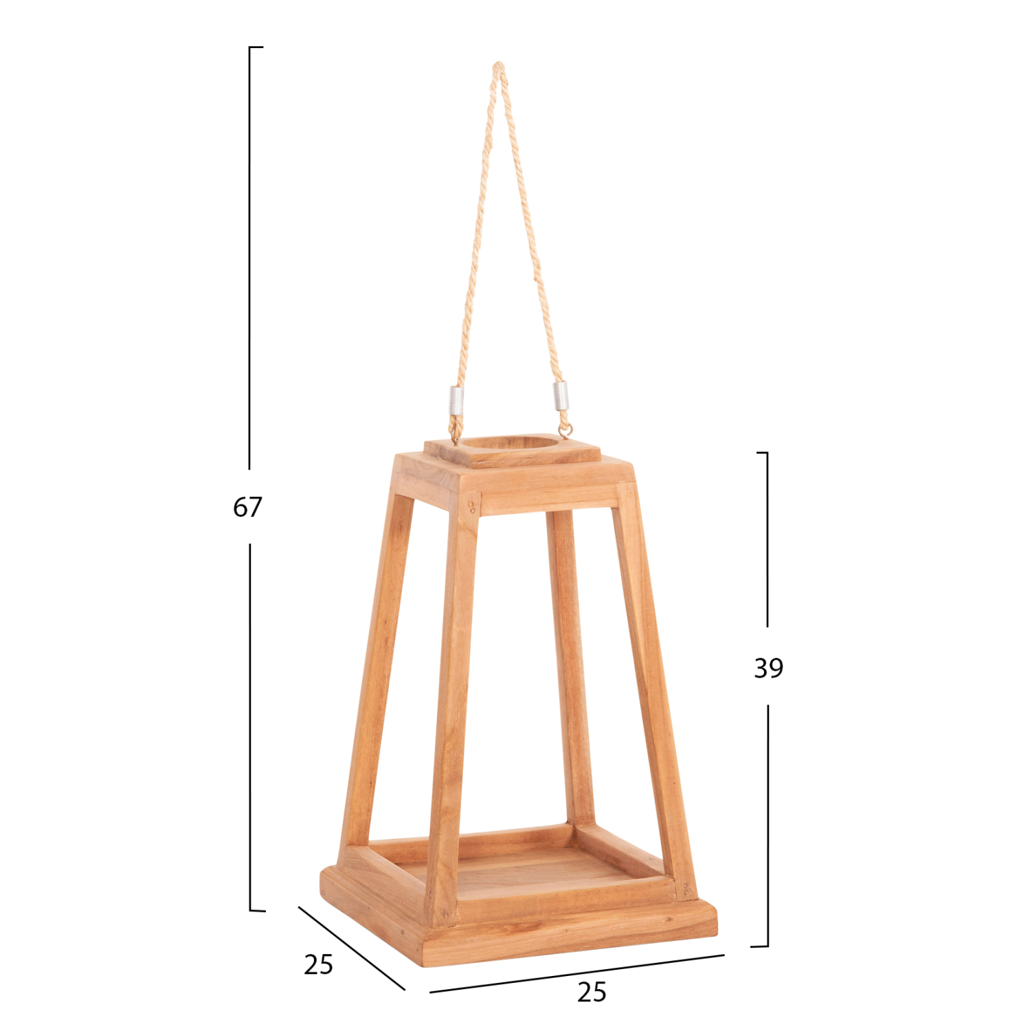 ΕΠΙΤΡΑΠΕΖΙΟ ΔΙΑΚΟΣΜΗΤΙΚΟ ΦΑΝΑΡΙ ΓΙΑ ΚΕΡΙ RAMI HM4584 ΞΥΛΟ TEAK ΦΥΣΙΚΟ 25x25x39-67Υεκ.