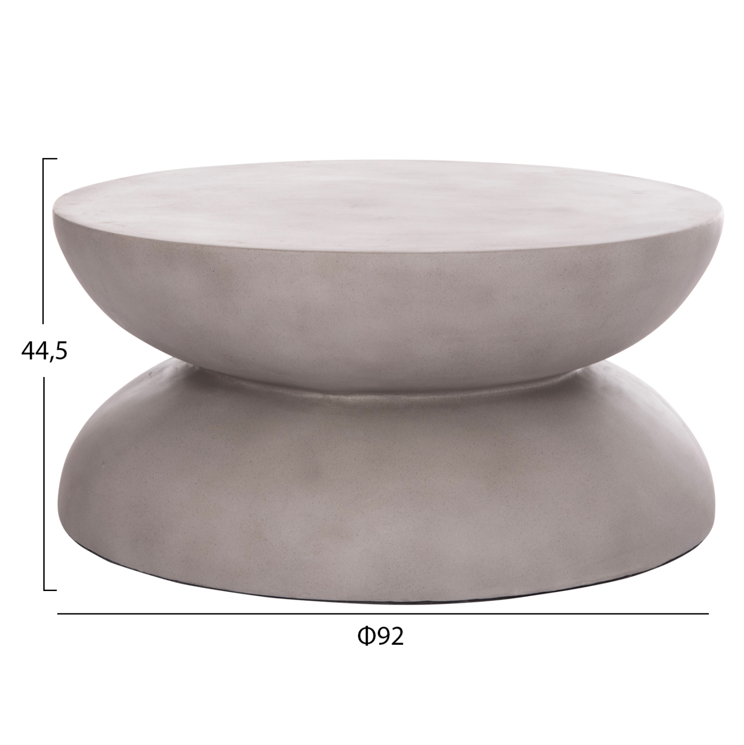 ΤΡΑΠΕΖΙ ΣΑΛΟΝΙΟΥ ANNA HM18158.03 FIBER CEMENT ΣΕ ΓΚΡΙ--Φ92x44.5Υεκ