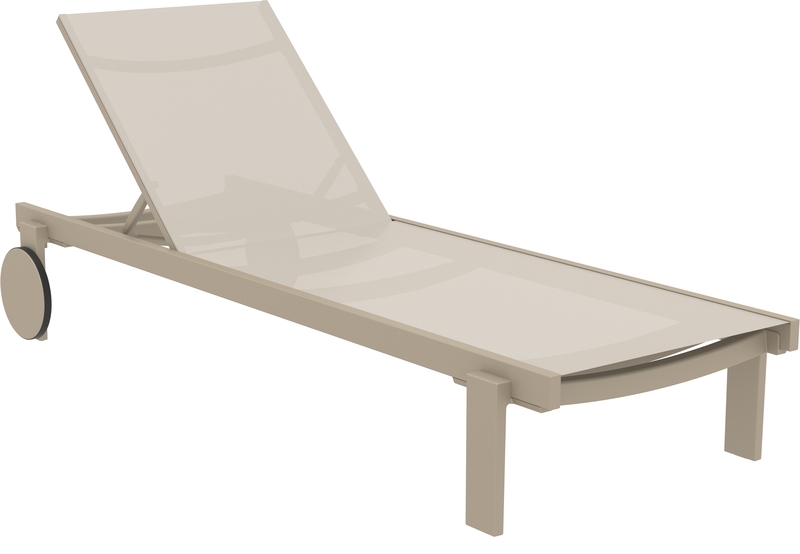 CASABLANCA ΞΑΠΛΩΣΤΡΑ TAUPE/TAUPE ΑΛΟΥΜ-ΠΟΛ/ΝΙΟΥ 74X190X31εκ.