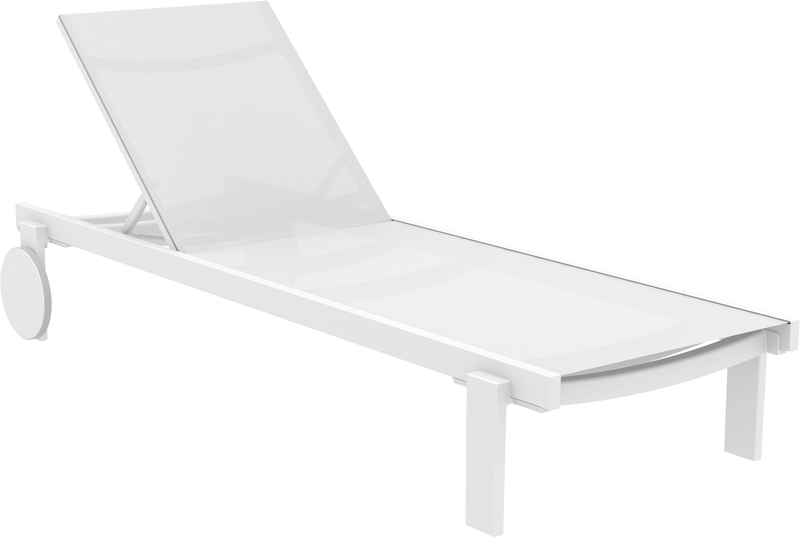 CASABLANCA ΞΑΠΛΩΣΤΡΑ WHITE/WHITE ΑΛΟΥΜ-ΠΟΛ/ΝΙΟΥ 74X190X31εκ.