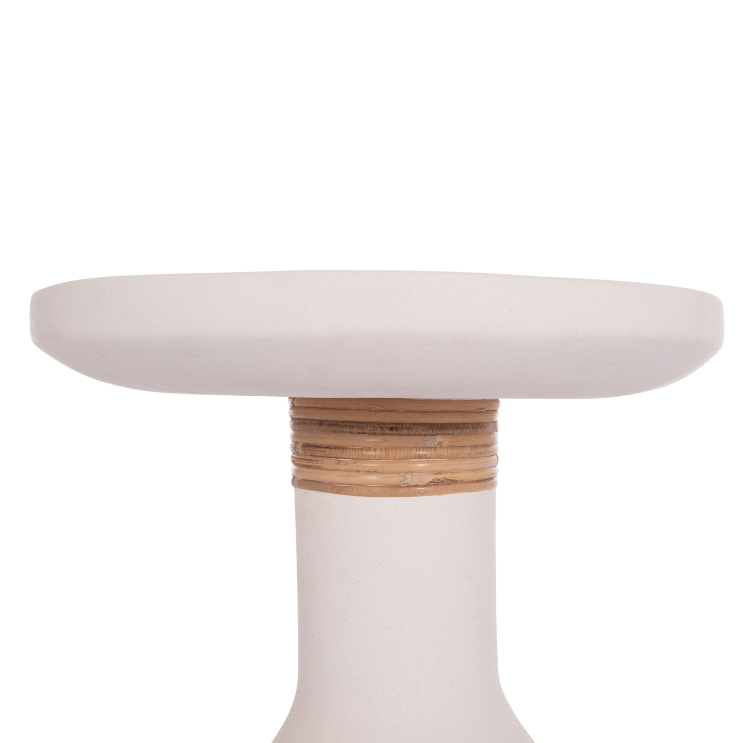 ΒΟΗΘΗΤΙΚΟ ΤΡΑΠΕΖΙ TRED(T) HM18169.02 FIBER CEMENT ΛΕΥΚΟ-ΦΥΣΙΚΟ RATTAN--Φ40x61Υεκ.