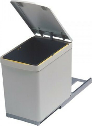 Μαρμούρης Κάδος Απορριμμάτων Πλαστικός για Ντουλάπι Γκρι 16lt