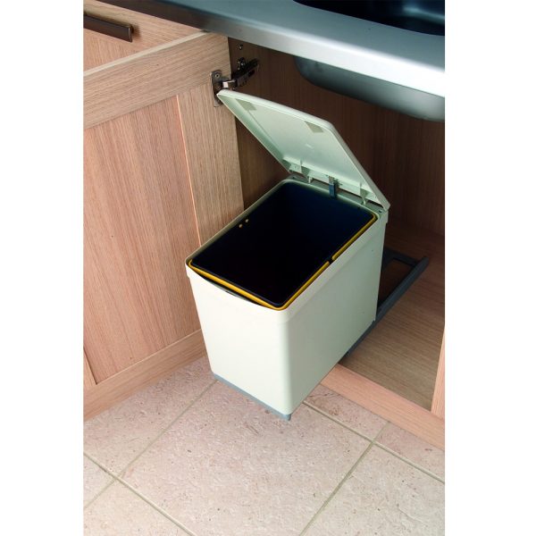 Gollinucci Κάδος Απορριμμάτων Πλαστικός Λευκός 16lt