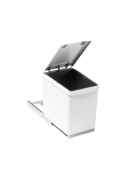 Gollinucci Κάδος Απορριμμάτων Πλαστικός Λευκός 16lt