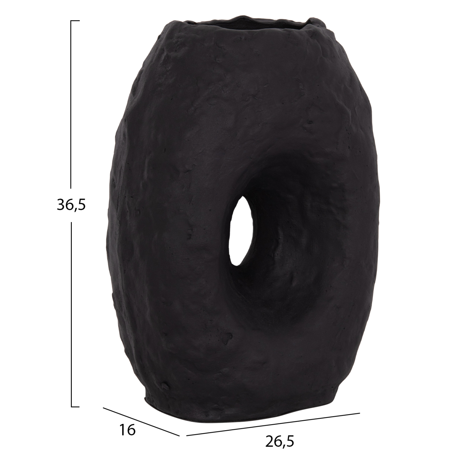 ΕΠΙΤΡΑΠΕΖΙΟ ΔΙΑΚΟΣΜΗΤΙΚΟ ΒΑΖΟ NAMENTIS HM4673.01L ΜΑΥΡΗ ΤΕΡΑΚΟΤΑ--26.5x16x36.5Υεκ