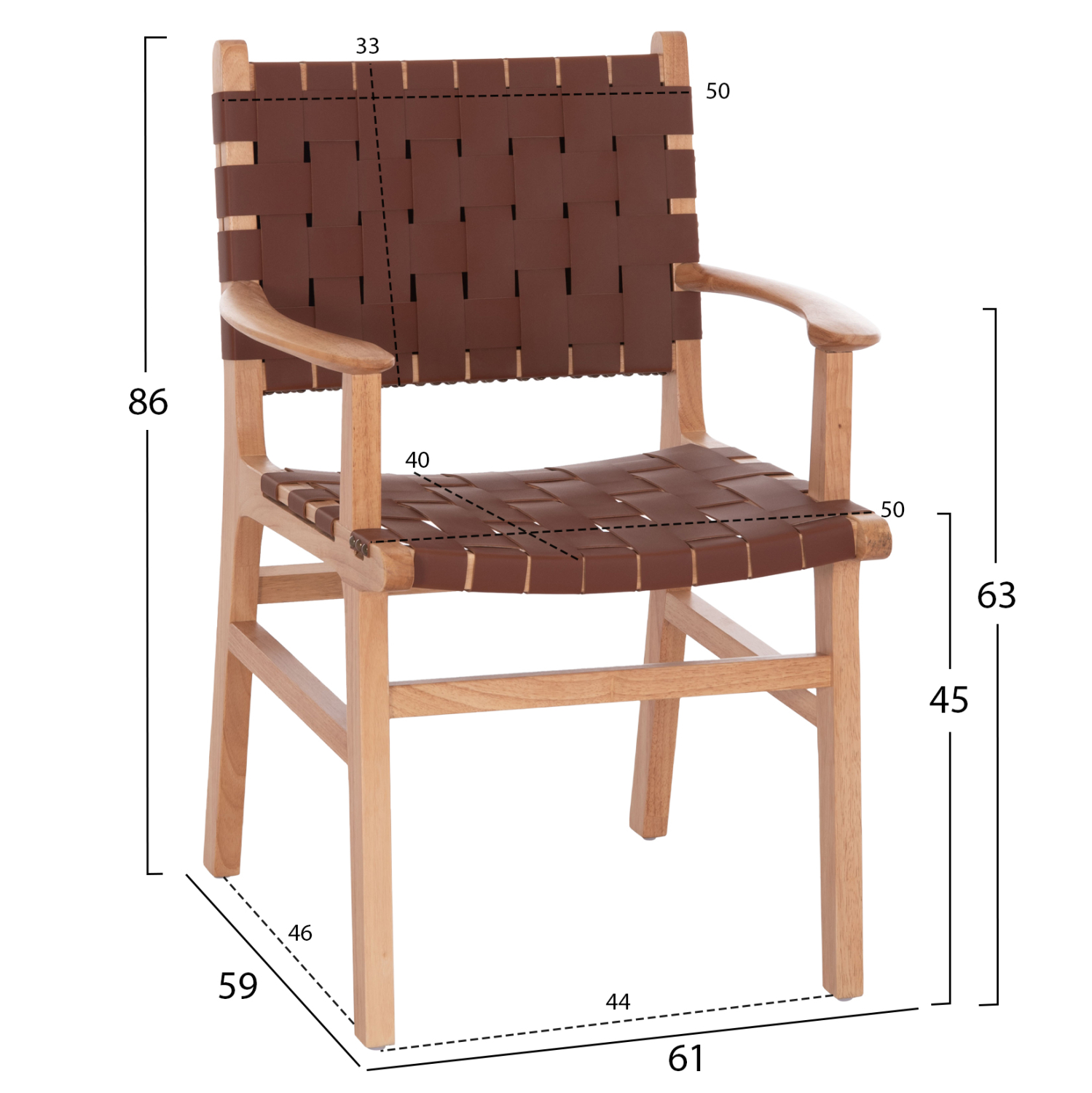 ΠΟΛΥΘΡΟΝΑ FELIPE HM9328.11 ΤΟΟΝ ΞΥΛΟ ΜΕ PU ΚΑΦΕ 61x59x86Y εκ.