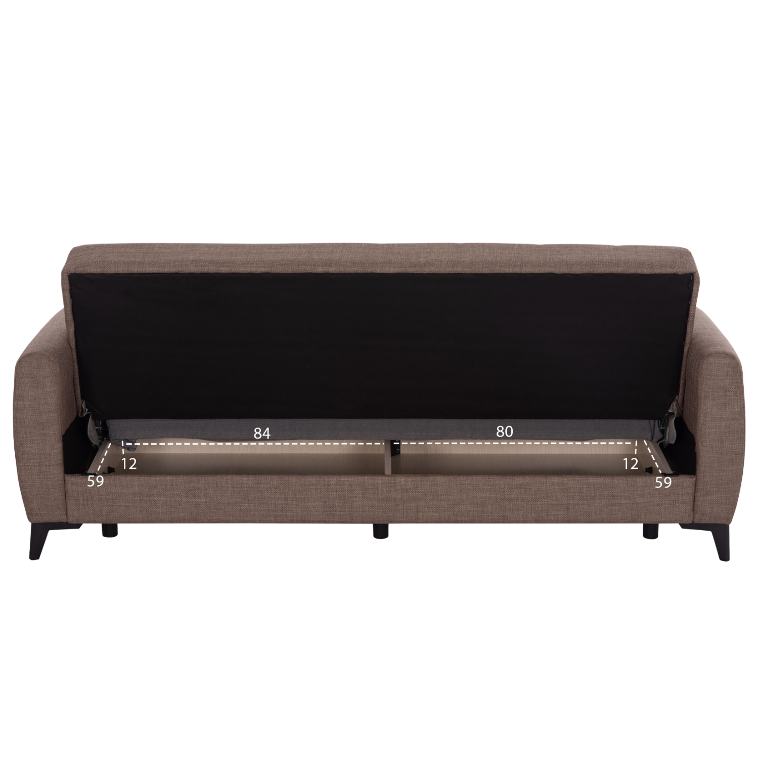 ΚΑΝΑΠΕΣ ΚΡΕΒΑΤΙ ΜΕ ΑΠΟΘ.ΧΩΡΟ TΡΙΘΕΣΙΟΣ NIKKO HM3292.02 ΚΑΦΕ ΥΦΑΣΜΑ 209x76x83Υεκ.