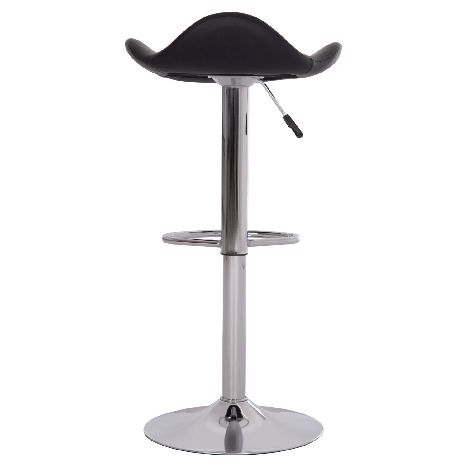 ΣΚΑΜΠO ΜΠΑΡ ΠΕΡΙΣΤΡΕΦΟΜΕΝΟ GANNA HM201.21 ΜΕ ΑΜΟΡΤΙΣΕΡ-ΜΑΥΡΟ PU 44x42x87Υεκ.