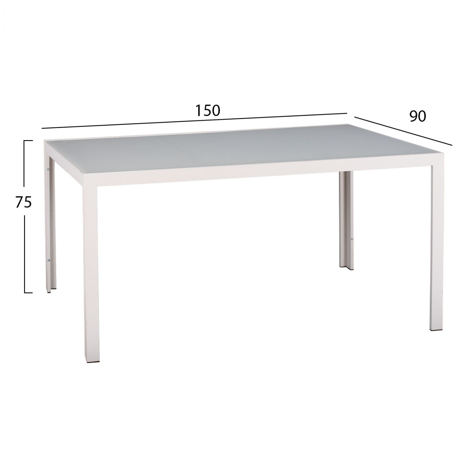 ΣΕΤ ΤΡΑΠΕΖΑΡΙΑΣ 5ΤΜΧ ΤΡΑΠ. 150Χ90 & ΠΟΛ/ΝΕΣ ΑΛΟΥΜΙΝΙΟΥ ΜΕ POLYWOOD ΛΕΥΚΕΣ HM11706.01