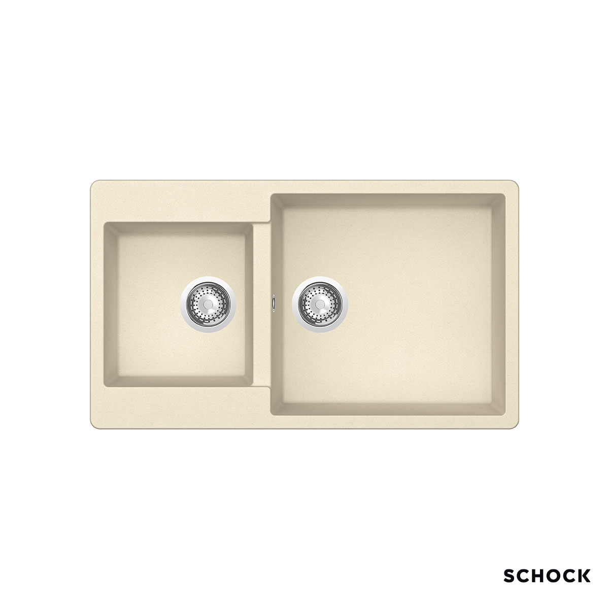 Νεροχύτης Κουζίνας Γρανίτη Element 86x50 Schock Cristalite Vanilla Granite