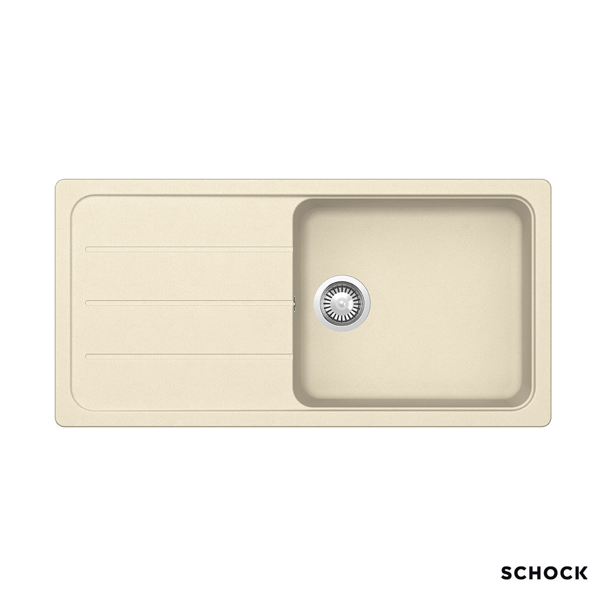 Νεροχύτης Κουζίνας Γρανίτη Element 100x50 Schock Cristalite Vanilla Granite