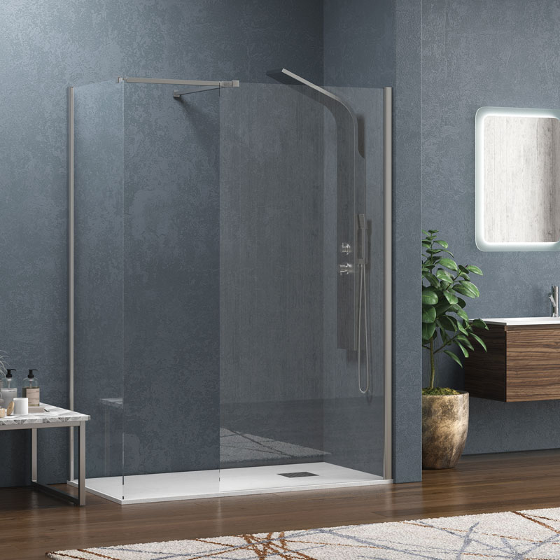 Σταθερά διαχωριστικά ντουζιέρας με διάφανο κρύσταλλο WALKIN 2 Cromo KARAG 160x200cm