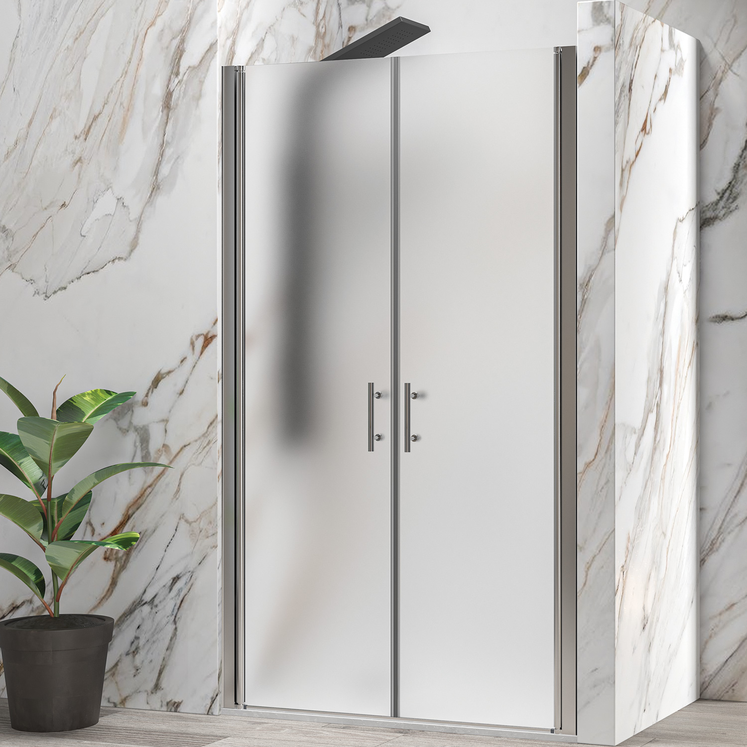 Καμπίνα από τοίχο σε τοίχο με icy κρύσταλλο S 28 ALTO SALLON Cromo KARAG 115x200cm