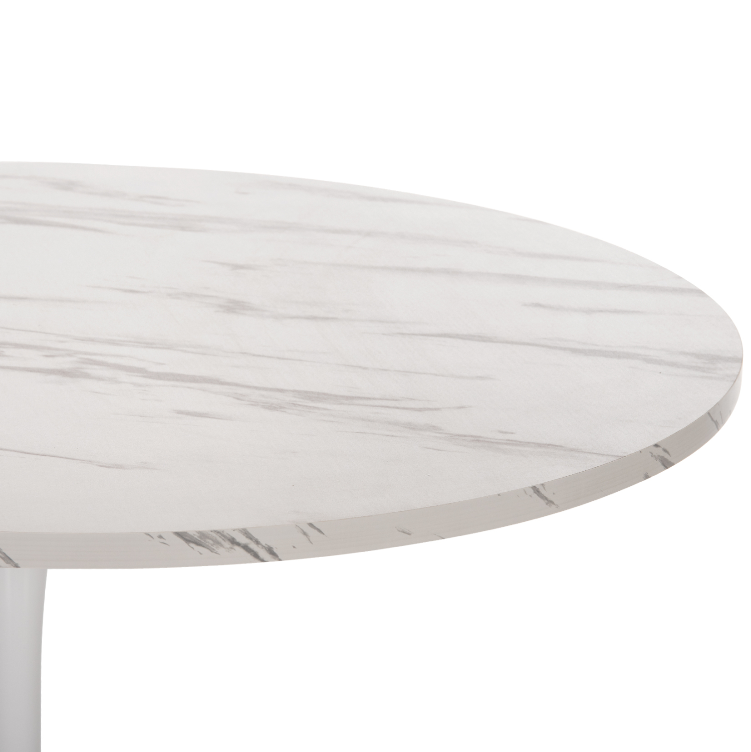 ΤΡΑΠΕΖΙ ΤΡΑΠΕΖΑΡΙΑΣ ROLLO HM9422.11 ΣΤΡΟΓΓΥΛΟ WHITE MARBLE Φ120x74Yεκ.