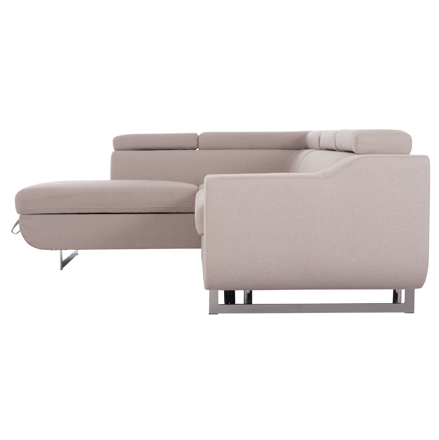 ΓΩΝΙΑΚΟΣ ΚΑΝΑΠΕΣ-ΚΡΕΒΑΤΙ ΜΕ ΑΠΟΘ.ΧΩΡΟ ENCORE HM3301.03L ΜΠΕΖ ΥΦΑΣΜΑ 285x205x90Υεκ.