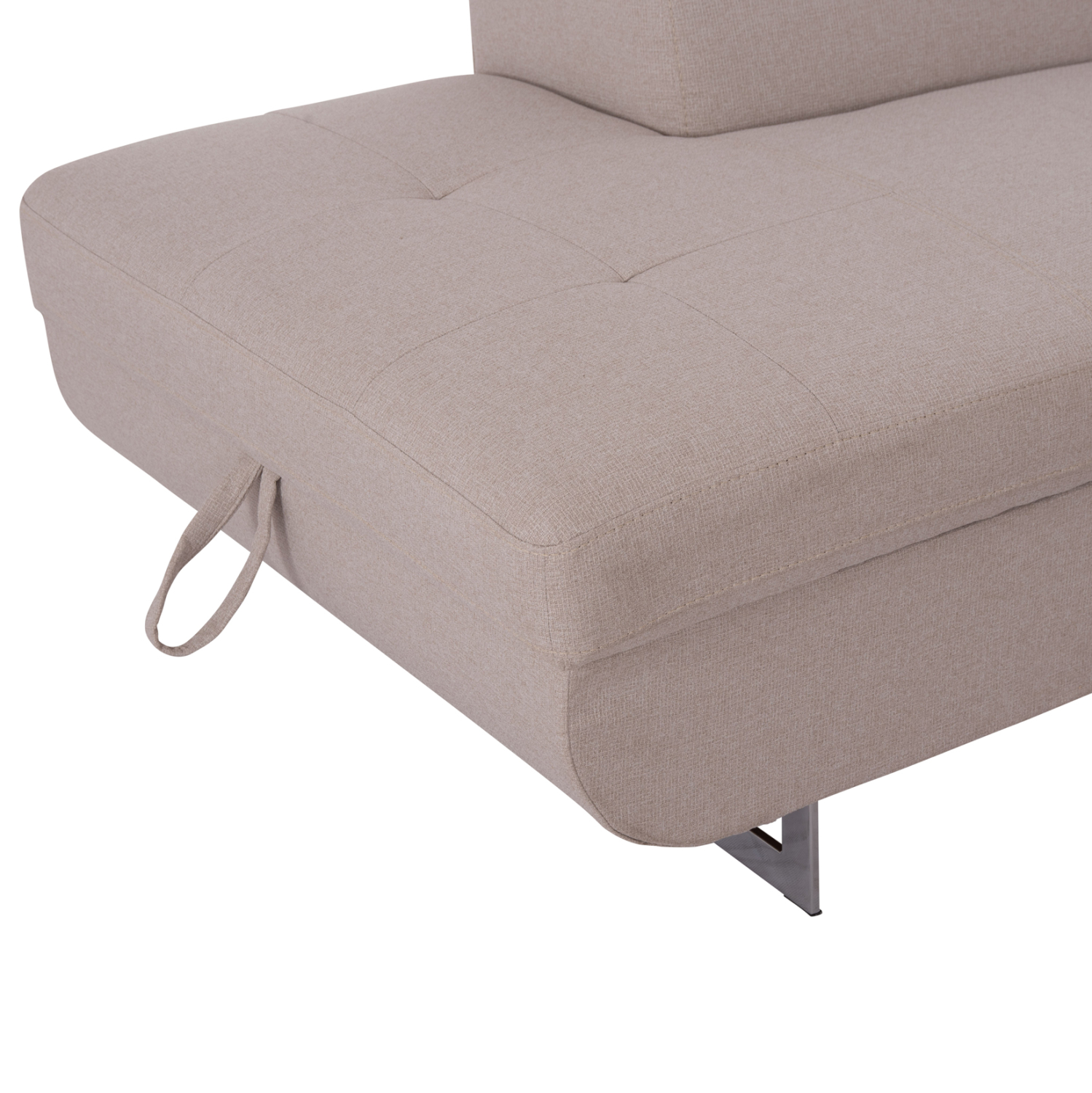 ΓΩΝΙΑΚΟΣ ΚΑΝΑΠΕΣ-ΚΡΕΒΑΤΙ ΜΕ ΑΠΟΘ.ΧΩΡΟ ENCORE HM3301.03L ΜΠΕΖ ΥΦΑΣΜΑ 285x205x90Υεκ.