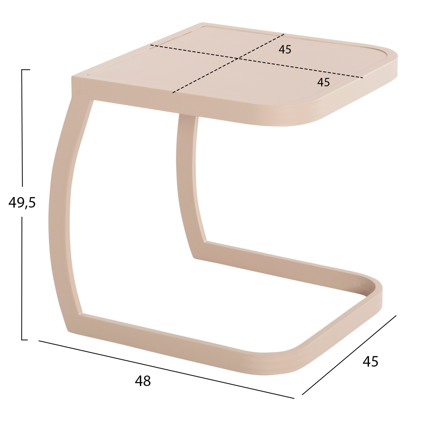 ΒΟΗΘΗΤΙΚΟ ΤΡΑΠΕΖΙ ΞΑΠΛΩΣΤΡΑΣ RICKON HM6324.04 ΑΛΟΥΜΙΝΙΟ ΣΕ ΣΑΜΠΑΝΙ 45x48x49,5Υεκ