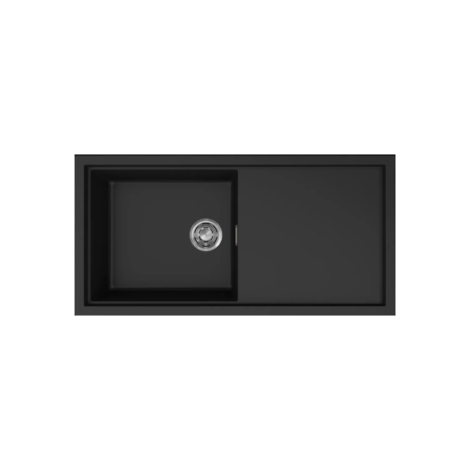 Νεροχύτης κουζίνας SINTESI 480 Black 86 ELLECI 100x50cm