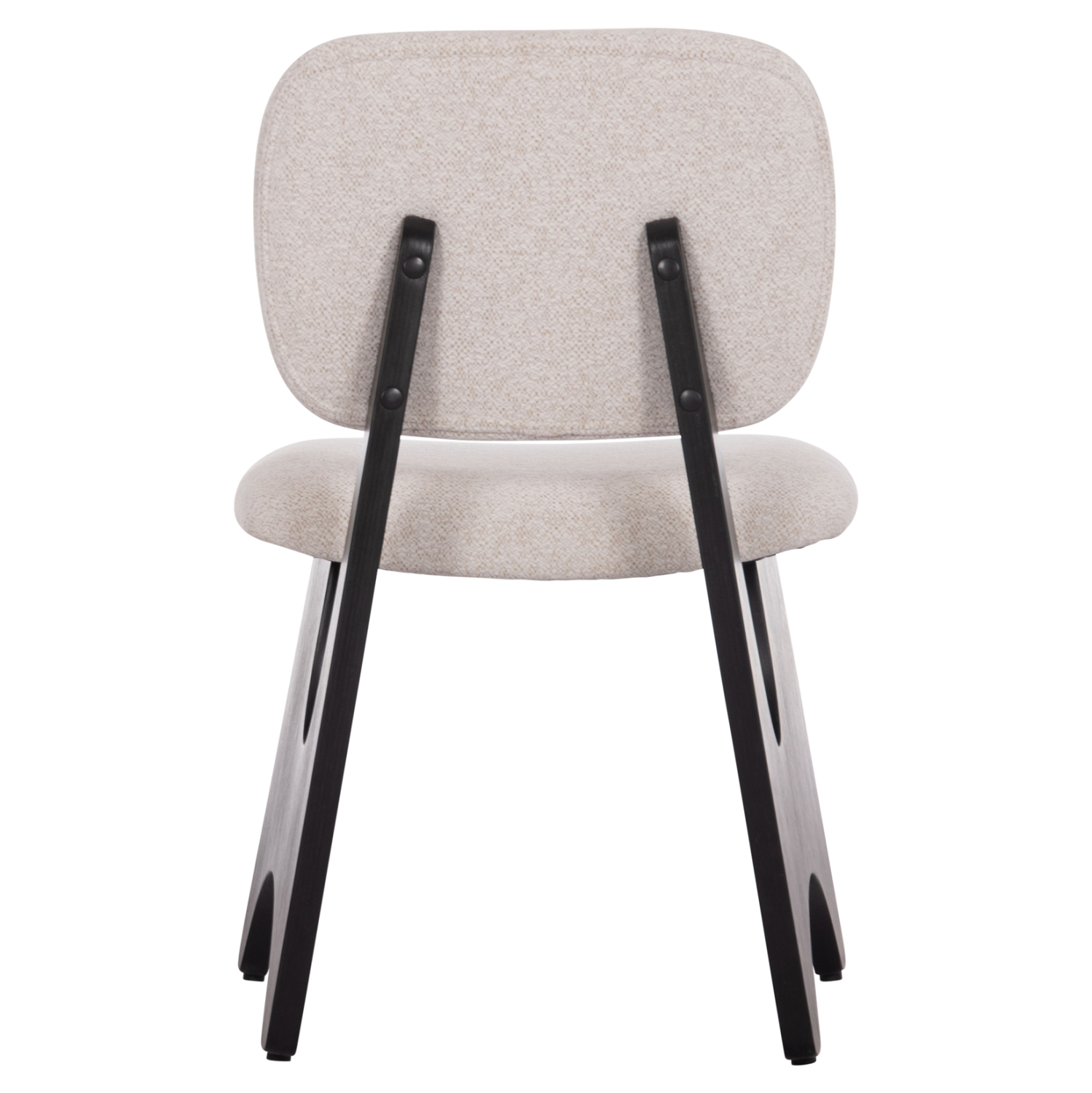 ΚΑΡΕΚΛΑ ΤΡΑΠΕΖΑΡΙΑΣ BELLISI HM18248.02 ΕΚΡΟΥ ΥΦΑΣΜΑ-PLYWOOD ΣΕ ΜΑΥΡΟ 53x56x78Υεκ.