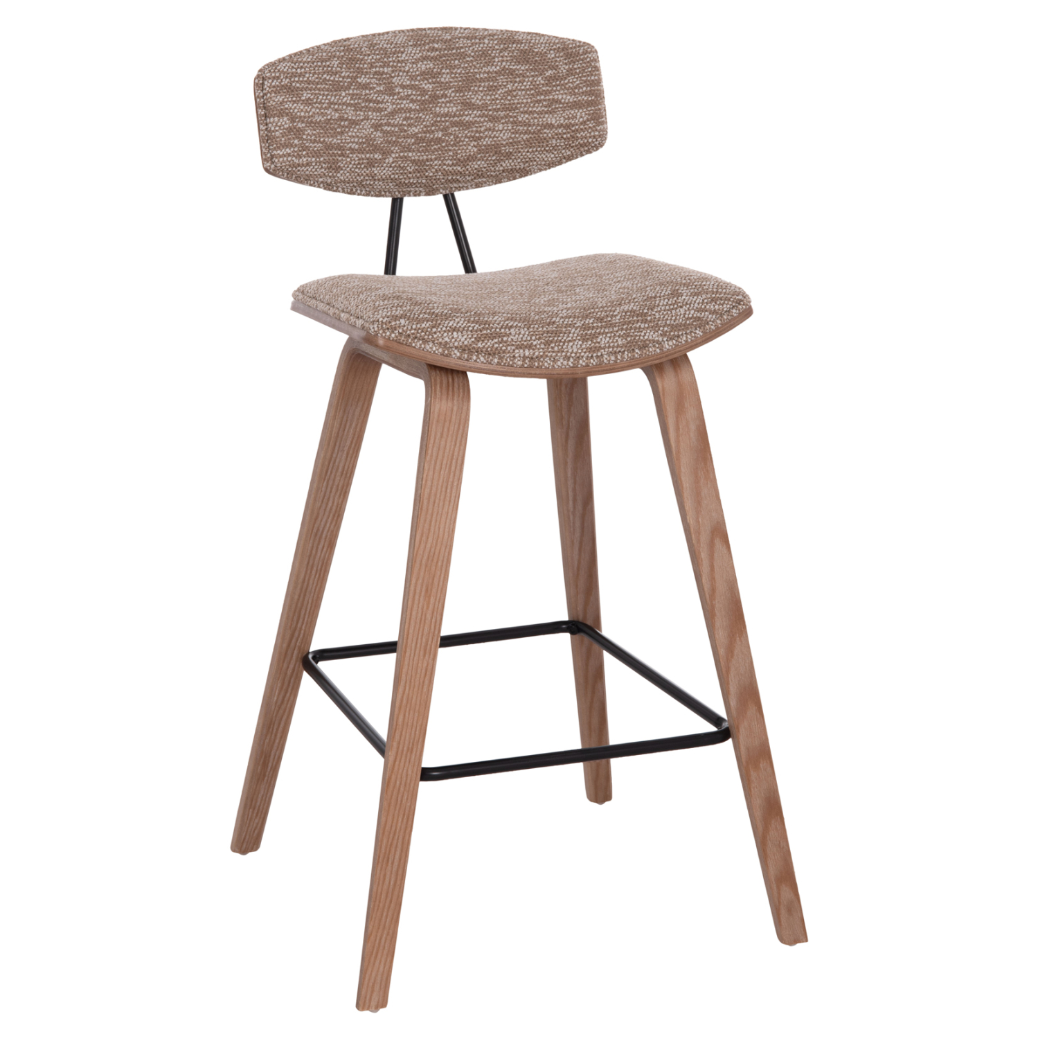 ΣΚΑΜΠΟ ΜΠΑΡ ΜΕΣ.ΥΨΟΥΣ INOVER HM9984.01 PLYWOOD ΣΕ WHITEWASH-ΚΑΦΕ ΥΦΑΣΜΑ 50x48x90Υεκ.