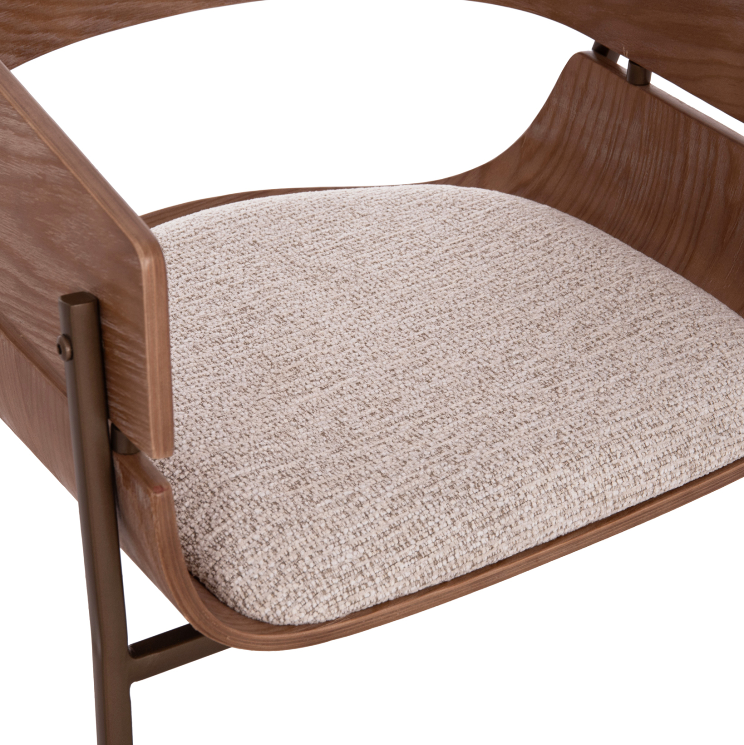 ΠΟΛΥΘΡΟΝΑ KRILL HM18254.01 PLYWOOD ΣΕ WHITEWASH--ΜΕΤΑΛΛΟ ΣΕ ΧΑΛΚΙΝΟ 55,5x55x72Υεκ.