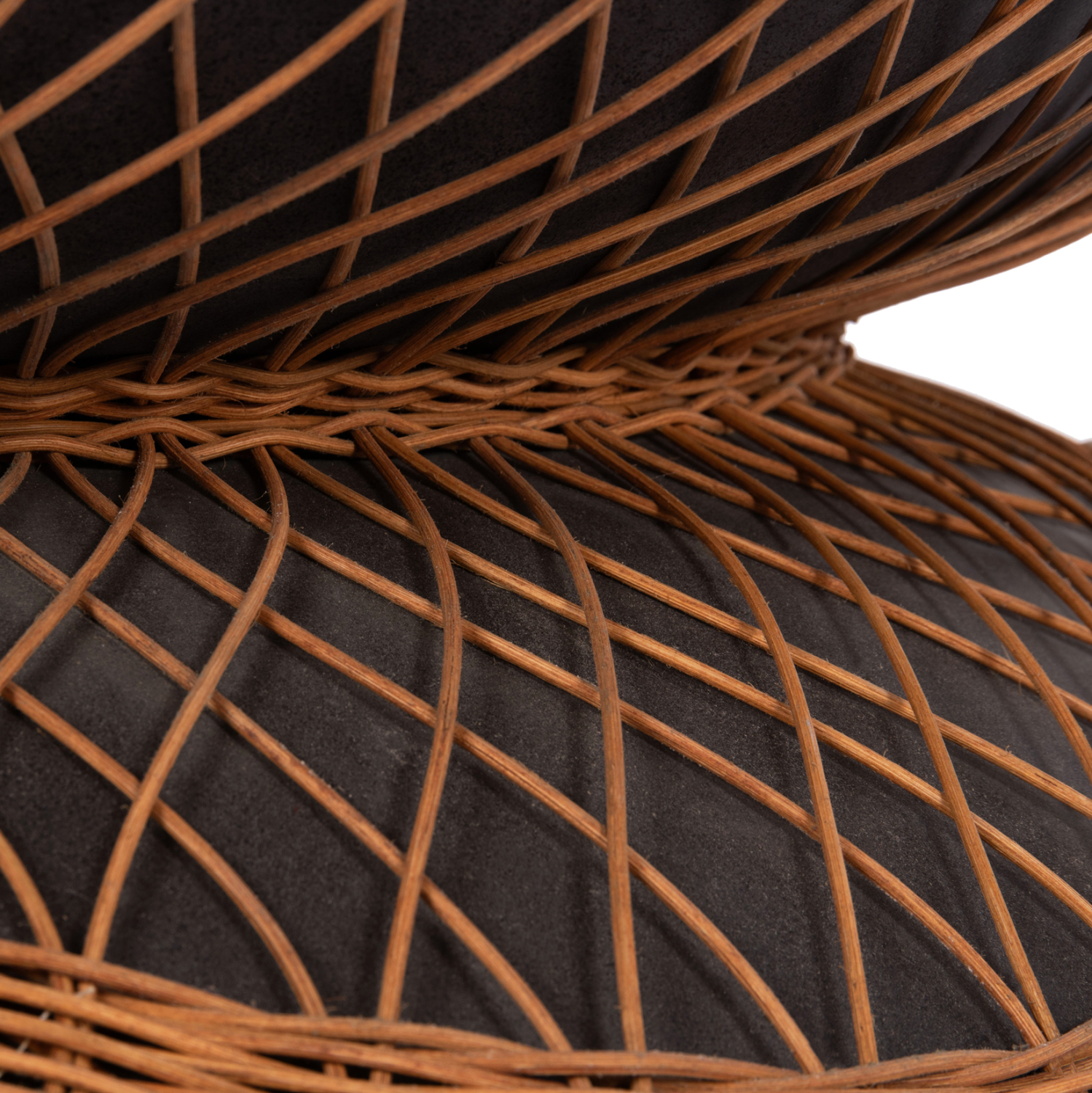 ΤΡΑΠΕΖΙ ΣΑΛΟΝΙΟΥ ΣΤΡΟΓΓΥΛΟ ANNA HM18157.01 FIBER CEMENT ΣΕ ΜΑΥΡΟ-ΦΥΣΙΚΟ RATTAN--Φ92x44.5Υεκ.