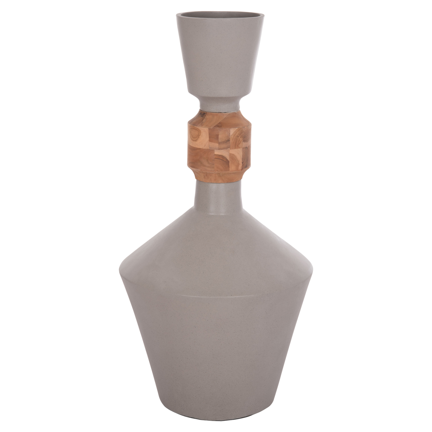 ΔΙΑΚΟΣΜΗΤΙΚΟ ΒΑΖΟ ΔΑΠΕΔΟΥ NEBULA HM4661.03 FIBER CEMENT ΓΚΡΙ--ΞΥΛΟ ΤΕΑΚ Φ60x115Υεκ.