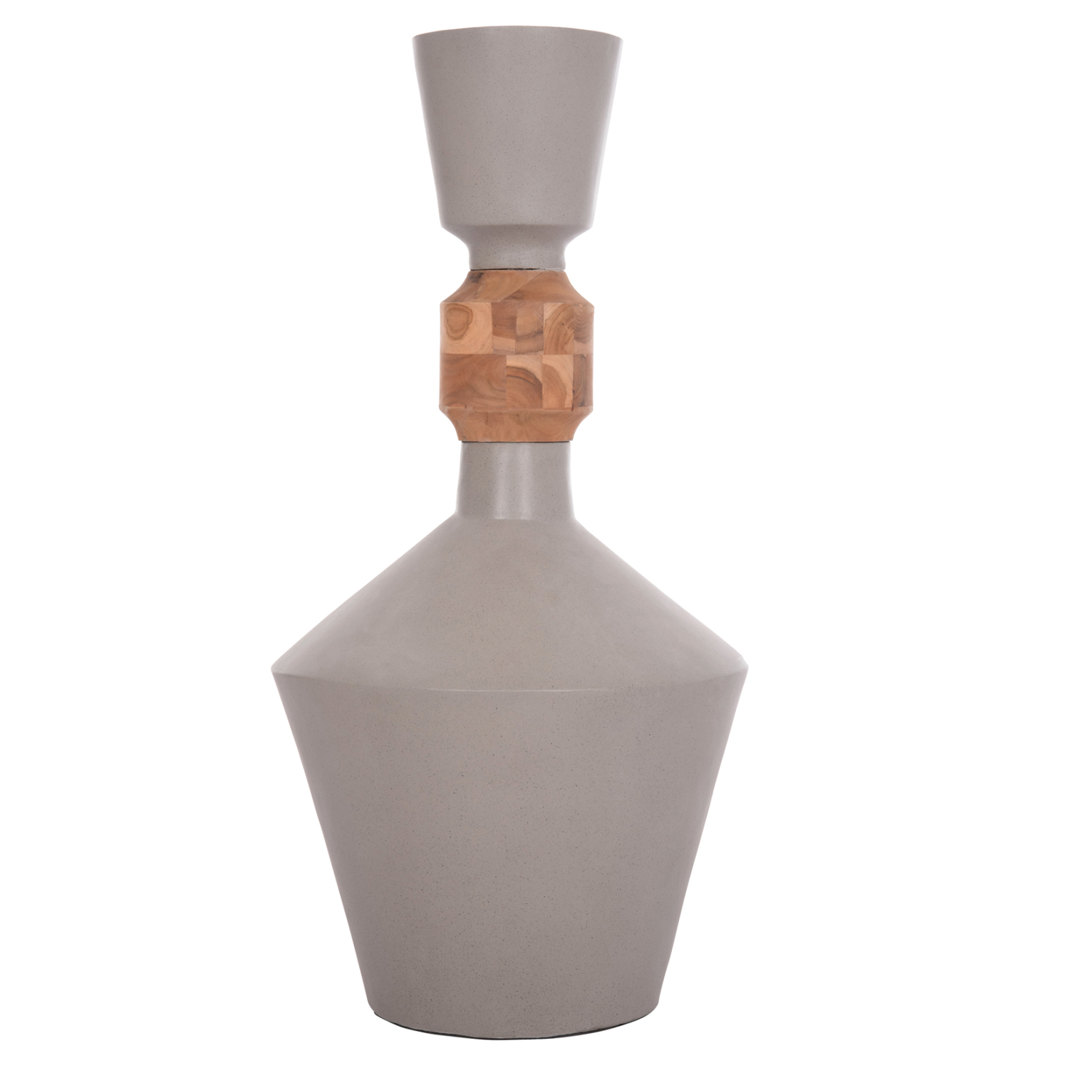 ΔΙΑΚΟΣΜΗΤΙΚΟ ΒΑΖΟ ΔΑΠΕΔΟΥ NEBULA HM4661.03 FIBER CEMENT ΓΚΡΙ--ΞΥΛΟ ΤΕΑΚ Φ60x115Υεκ.