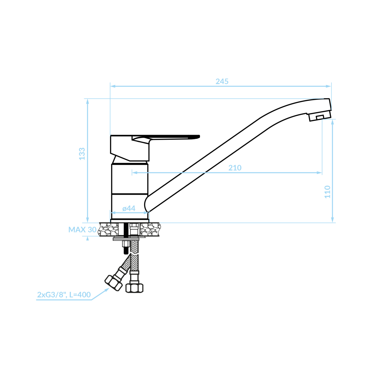 ΜΠΑΤΑΡΙΑ ΚΟΥΖΙΝΑΣ ΠΑΓΚΟΥ HM4865 ΜΑΚΡΥ ΡΟΥΞΟΥΝΙ-ΧΡΩΜΙΟΥ--24.5x13.3Υεκ