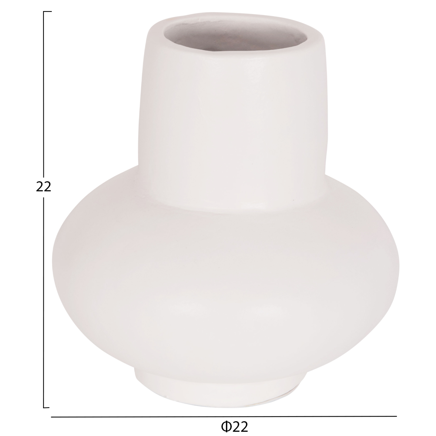 ΕΠΙΤΡΑΠΕΖΙΟ ΔΙΑΚΟΣΜΗΤΙΚΟ ΒΑΖΟ LEMA HM4664.02S ΤΕΡΑΚΟΤΑ ΣΕ ΛΕΥΚΟ--Φ22x22Υεκ.