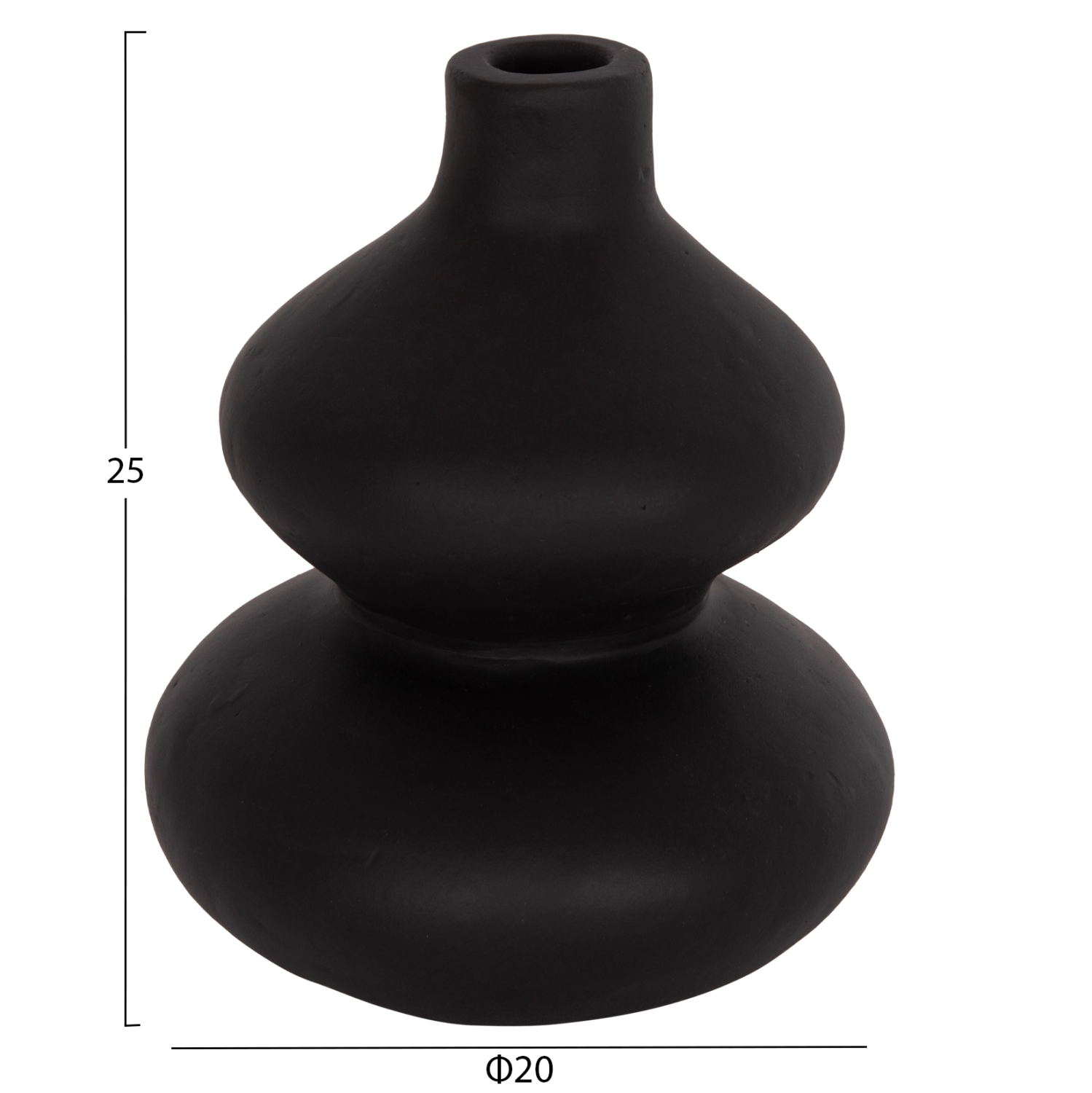 ΕΠΙΤΡΑΠΕΖΙΟ ΔΙΑΚΟΣΜΗΤΙΚΟ ΒΑΖΟ CHELIN HM4670S ΤΕΡΑΚΟΤΑ ΣΕ ΜΑΥΡΟ--Φ20x25Υεκ.