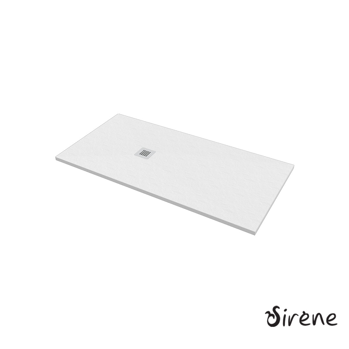 Ντουζιέρα Cast Marble (Χυτό μάρμαρο) με Βαλβίδα Slate 160 x 80 Sirene White Matt