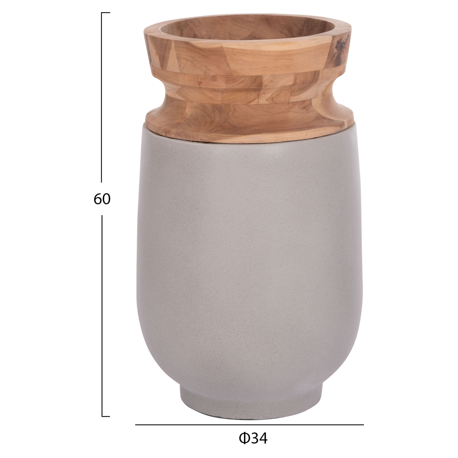 ΔΙΑΚΟΣΜΗΤΙΚΑ ΒΑΖΑ ΔΑΠΕΔΟΥ 2ΤΜΧ LINTER HM21140.03 FIBER CEMENT ΓΚΡΙ-ΞΥΛΟ ΤΕΑΚ 47Υ & 60Υεκ