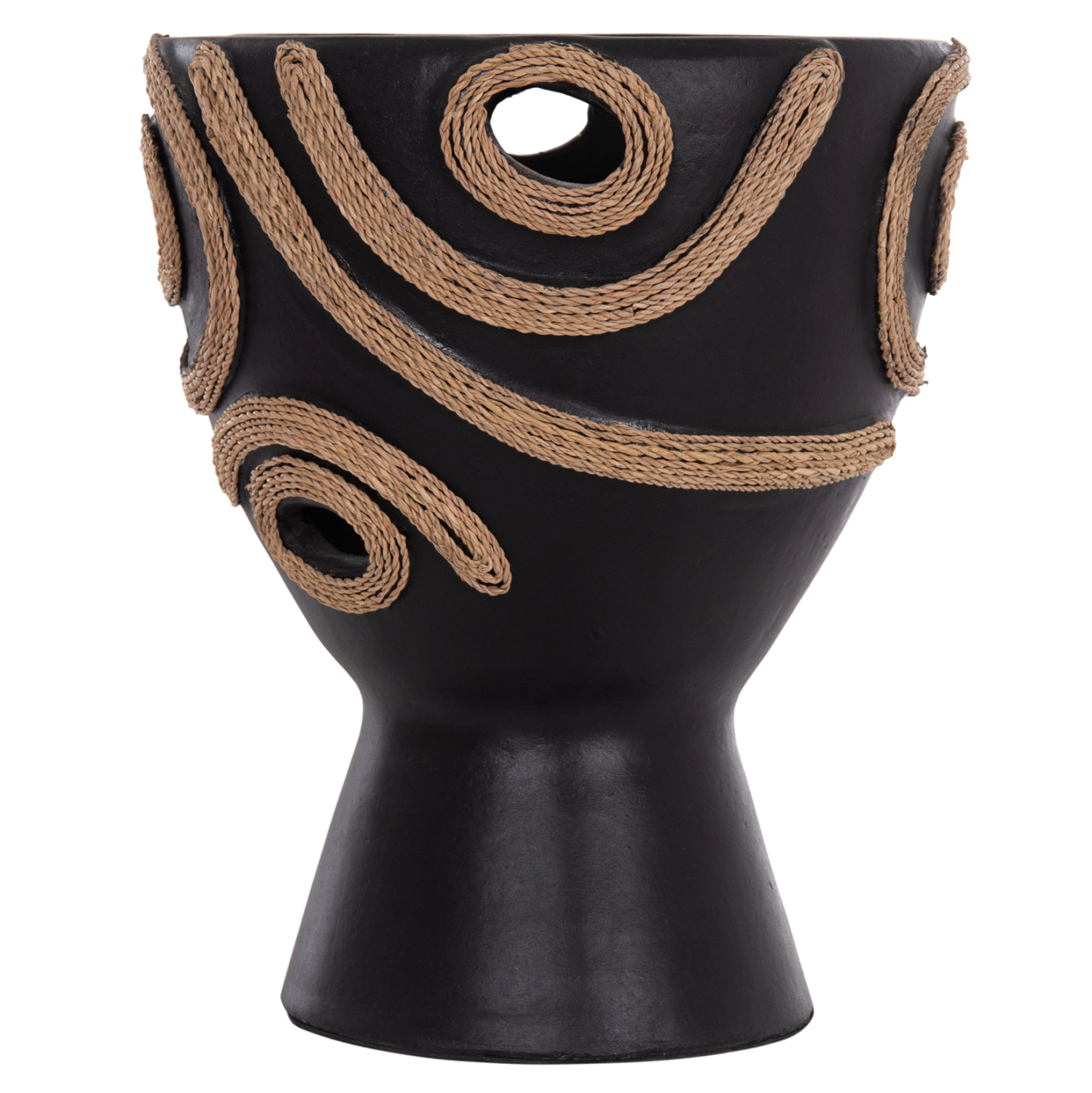 ΕΠΙΤΡΑΠΕΖΙΟ ΔΙΑΚΟΣΜΗΤΙΚΟ ΒΑΖΟ DEAN HM4678.01 ΤΕΡΑΚΟΤΑ ΣΕ ΜΑΥΡΟ--Φ23x29Υεκ.