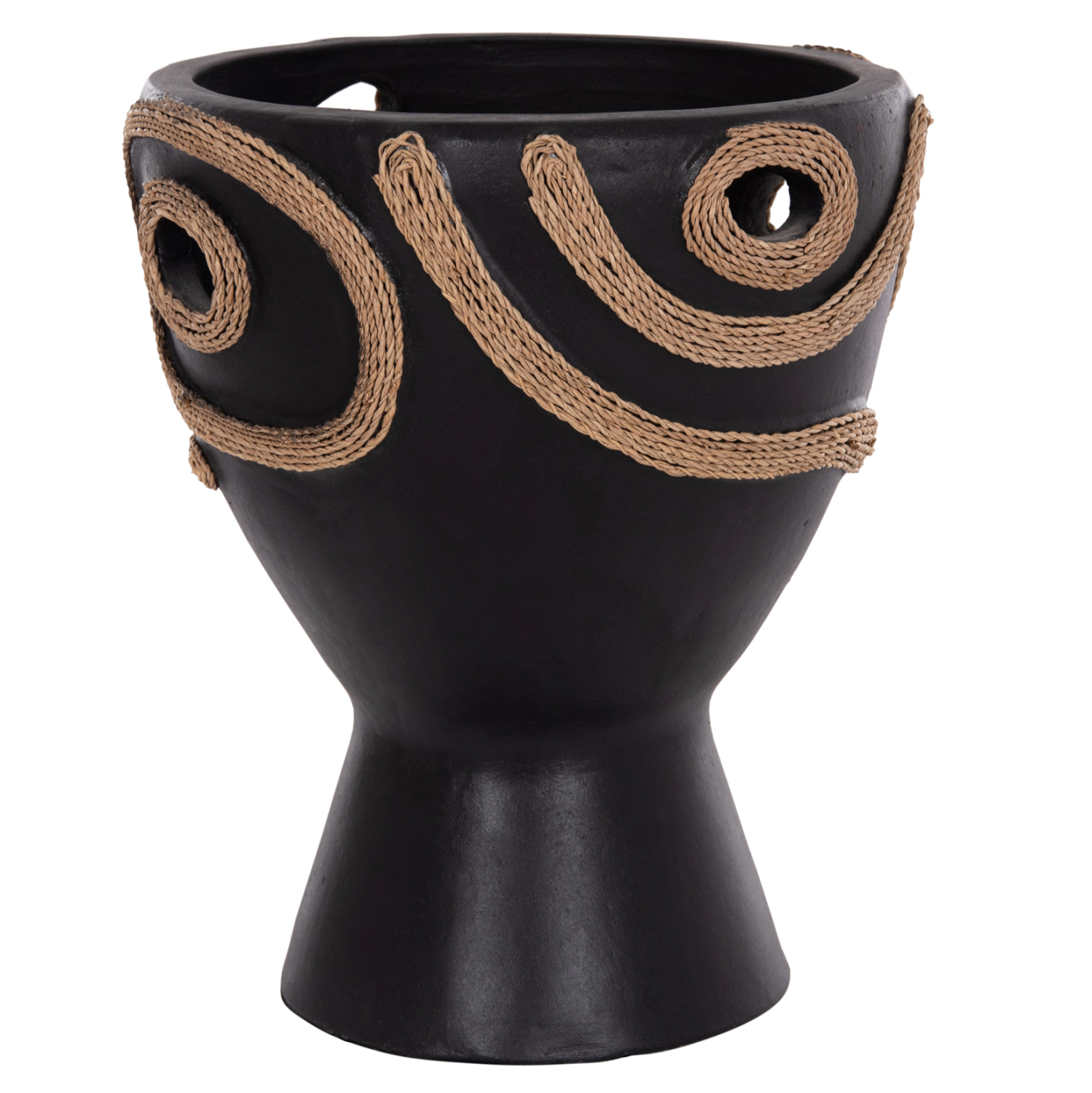 ΕΠΙΤΡΑΠΕΖΙΟ ΔΙΑΚΟΣΜΗΤΙΚΟ ΒΑΖΟ DEAN HM4678.01 ΤΕΡΑΚΟΤΑ ΣΕ ΜΑΥΡΟ--Φ23x29Υεκ.