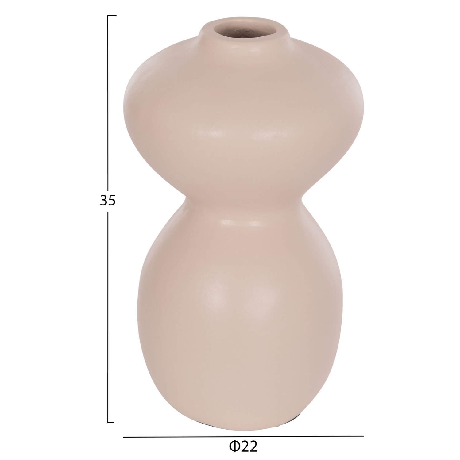 ΕΠΙΤΡΑΠΕΖΙΟ ΔΙΑΚΟΣΜΗΤΙΚΟ ΒΑΖΟ NELLY HM4669.02 ΤΕΡΑΚΟΤΑ ΣΕ ΚΡΕΜ--Φ22x35Υεκ.