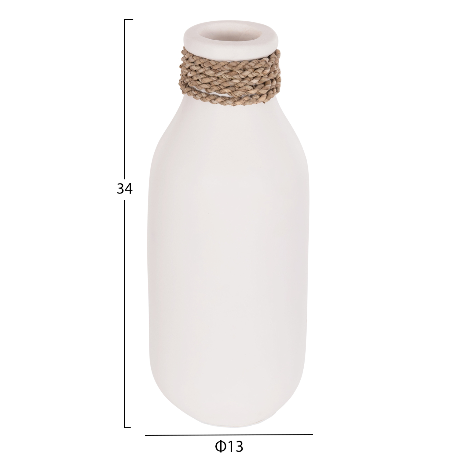 ΕΠΙΤΡΑΠΕΖΙΟ ΔΙΑΚΟΣΜΗΤΙΚΟ ΒΑΖΟ CAMMER HM4687.02M ΤΕΡΑΚΟΤΑ ΣΕ ΛΕΥΚΟ--Φ13x34Υεκ.