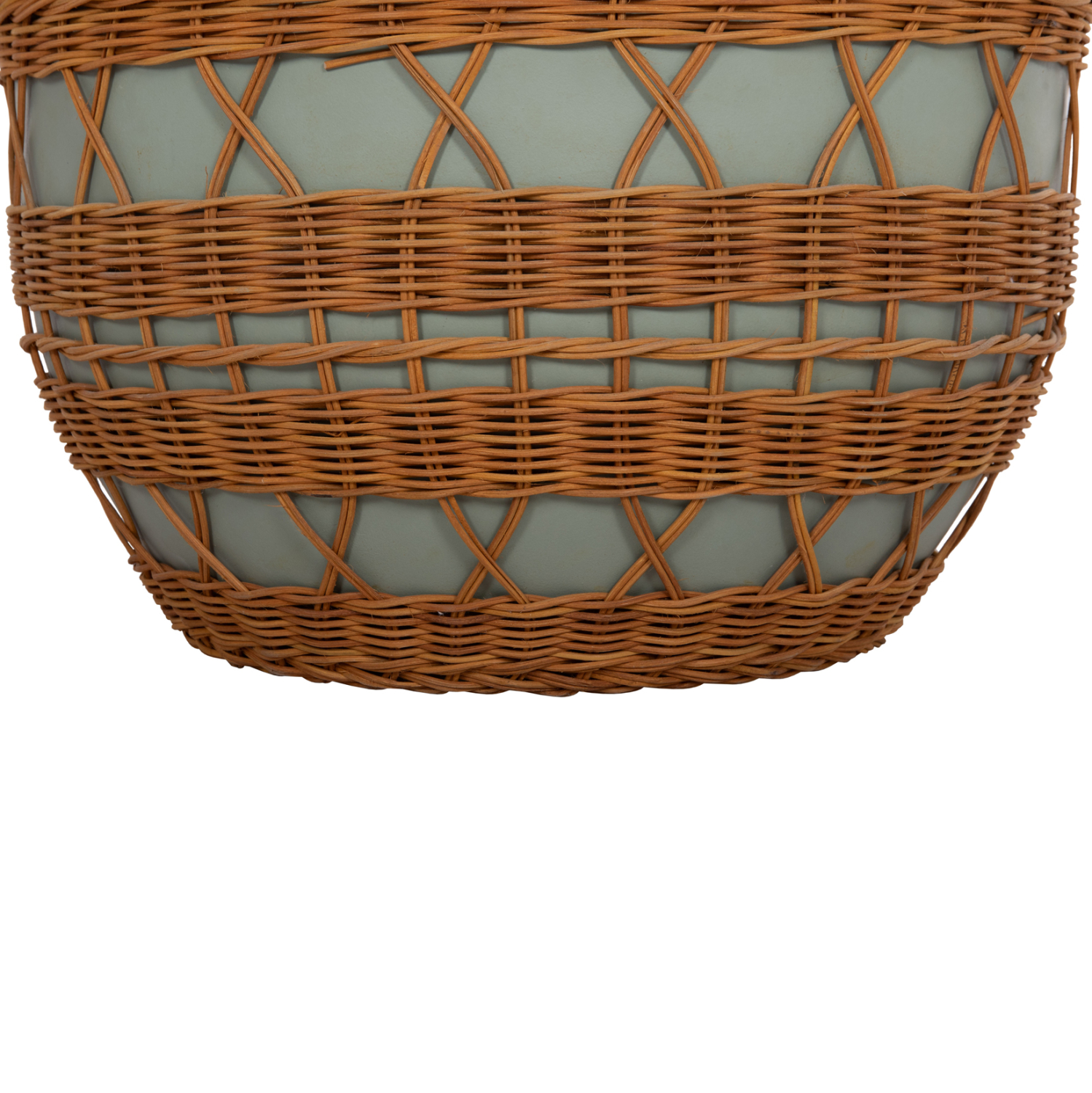 ΤΡΑΠΕΖΙ ΣΑΛΟΝΙΟΥ VILHENA HM18165 FIBER CEMENT ΠΡΑΣΙΝΟ-RATTAN ΦΥΣΙΚΟ Φ56x47Υεκ.