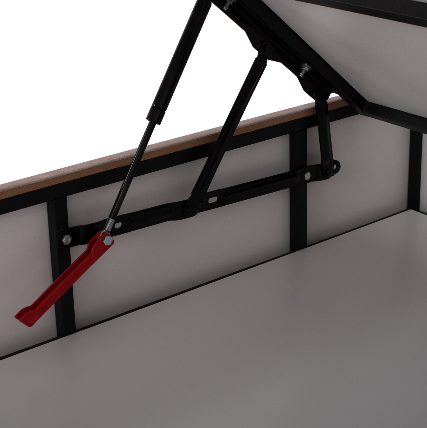 ΚΡΕΒΑΤΙ ΜΕ ΣΤΡΩΜΑ ΔΙΠΛΟ DOLORES HM21165 ΜΠΕΖ ΥΦΑΣΜΑ & ΑΠΟΘ.ΧΩΡΟΣ-ΓΙΑ 160x200εκ.