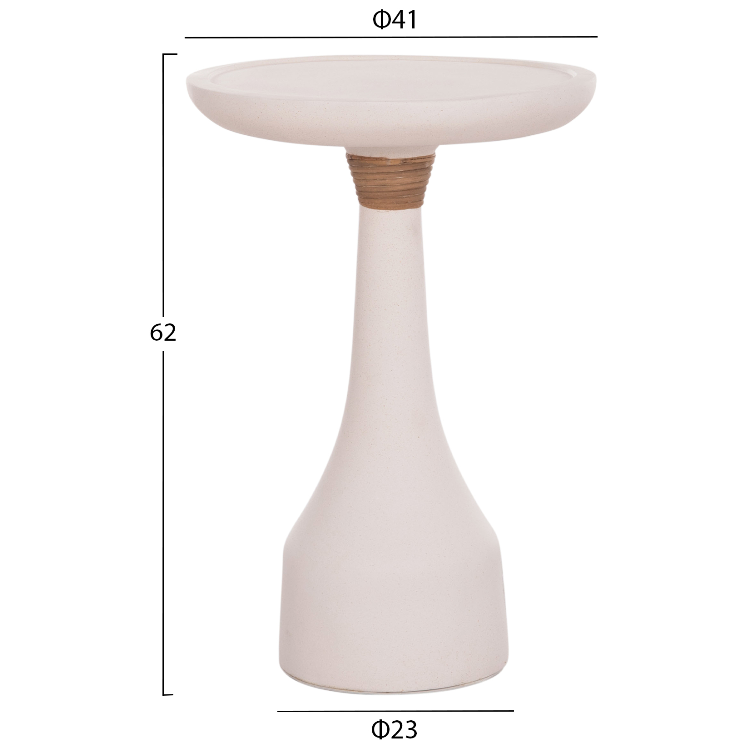 ΒΟΗΘΗΤΙΚΟ ΤΡΑΠΕΖΙ ΓΙΑ ΛΑΜΠΑΤΕΡ TORG HM18170.02 FIBER CEMENT ΛΕΥΚΟ Φ41x62Υεκ.