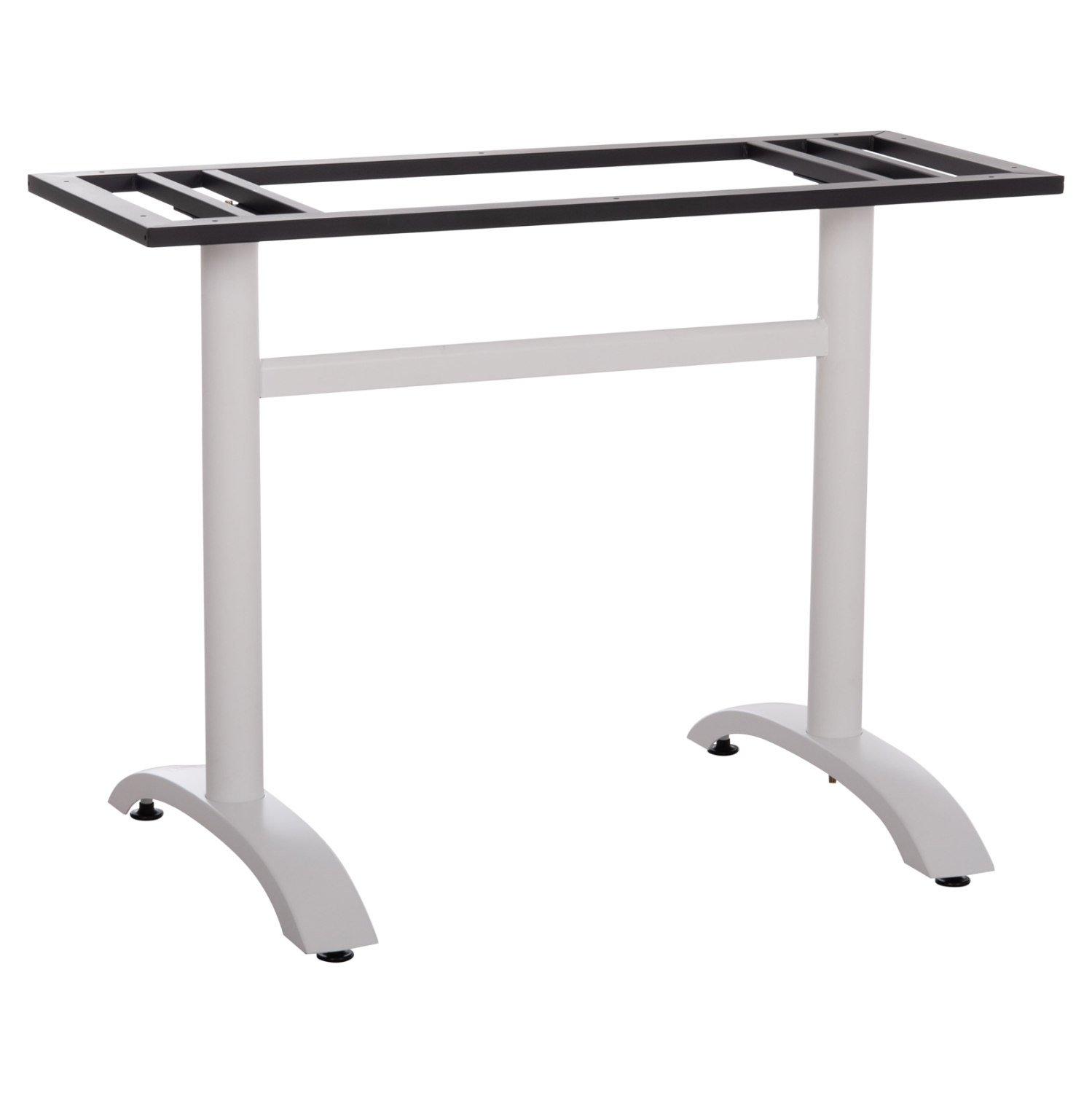 ΒΑΣΗ ΤΡΑΠΕΖΙΟΥ ΜΕΤΑΛΛΙΚΗ ΔΙΠΛΗ HM461.12 ΛΕΥΚΗ ΜΕ ΡΕΓΟΥΛΑΤΟΡΟΥΣ 100x60x73Υεκ.