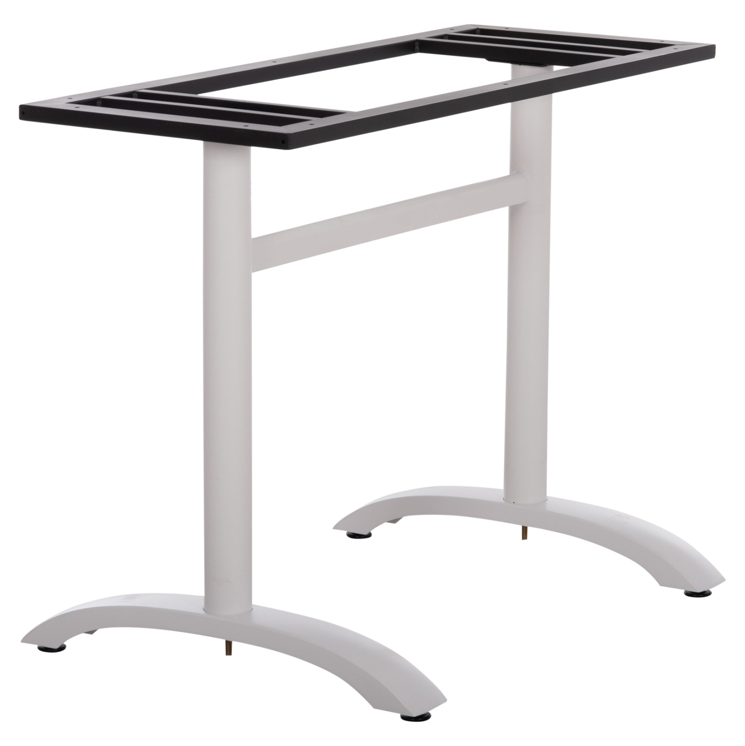 ΒΑΣΗ ΤΡΑΠΕΖΙΟΥ ΜΕΤΑΛΛΙΚΗ ΔΙΠΛΗ HM461.12 ΛΕΥΚΗ ΜΕ ΡΕΓΟΥΛΑΤΟΡΟΥΣ 100x60x73Υεκ.