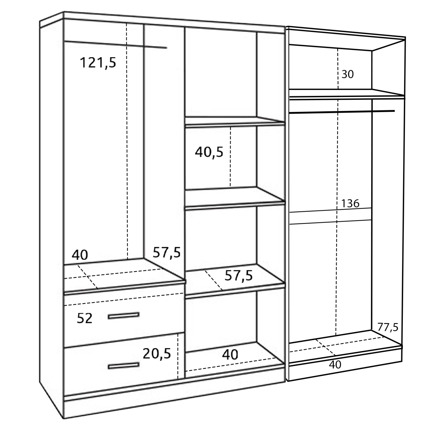 ΝΤΟΥΛΑΠΑ 6ΦΥΛΛΗ BLAKELY HM21235.01 ΜΕΛΑΜΙΝΗ ΧΡΩΜΑ ZEBRANO 201x43x181Υεκ