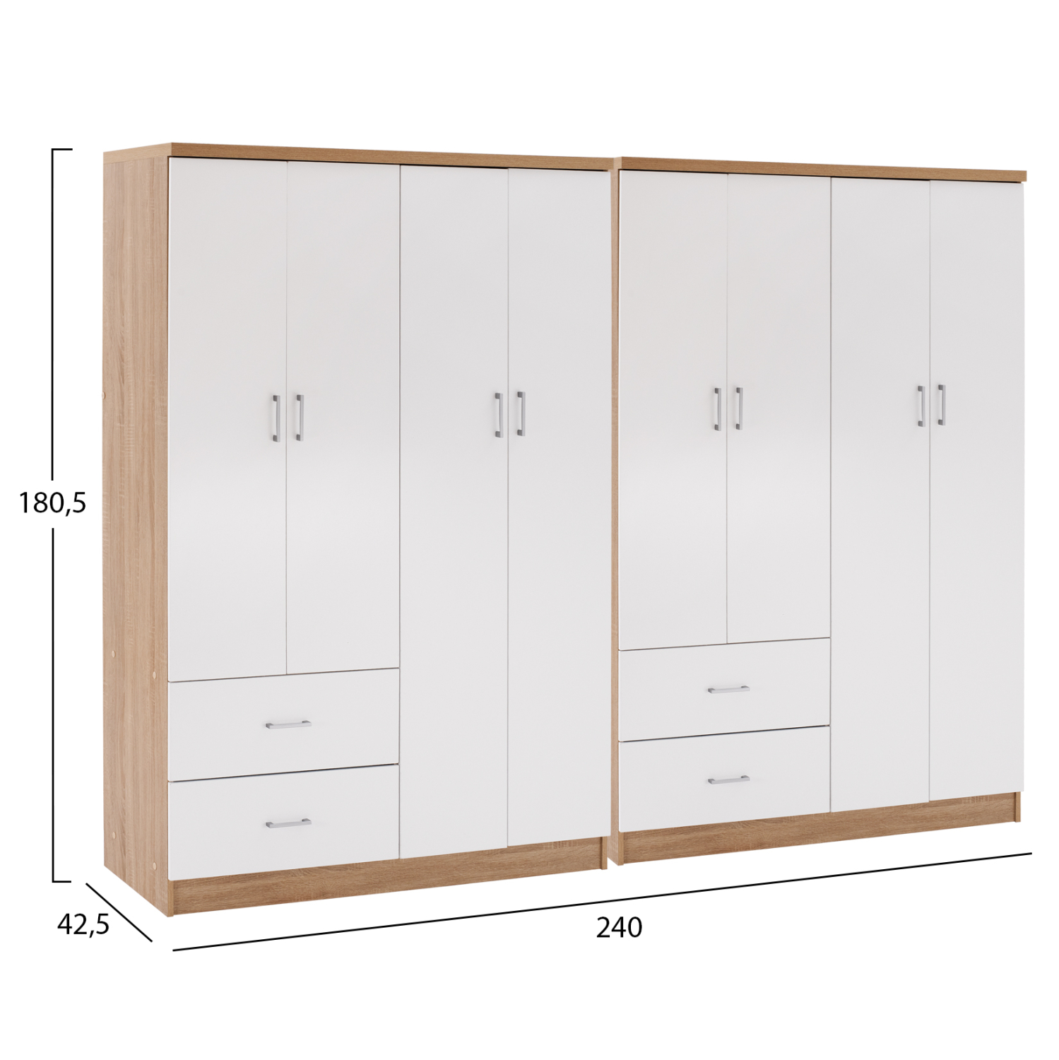 ΝΤΟΥΛΑΠΑ 8ΦΥΛΛΗ BRIANA HM21237.02 ΜΕΛΑΜΙΝΗ SONAMA & ΛΕΥΚΟ 241x42,5Χ180,5Υεκ.