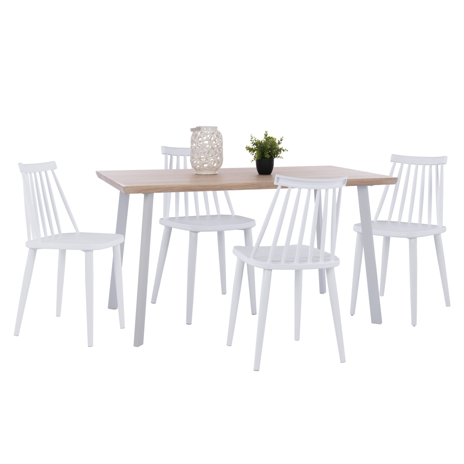 ΣΕΤ ΤΡΑΠΕΖΑΡΙΑΣ 5ΤΜΧ OFIRA HM10634 MDF TOP ΣΕ SONAMA--ΛΕΥΚΕΣ ΚΑΡΕΚΛΕΣ